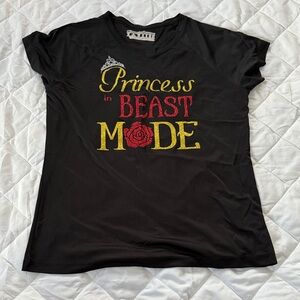 Women’s Black Princess Beast Mode Tee Shirt